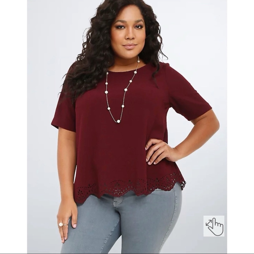 Torrid Burgundy Blouse 2x